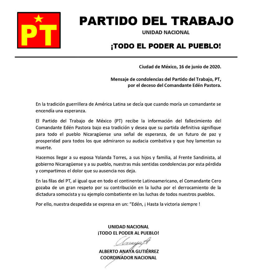 mensaje-condolencias-pt-mexico-por-fallecimiento-eden-pastora